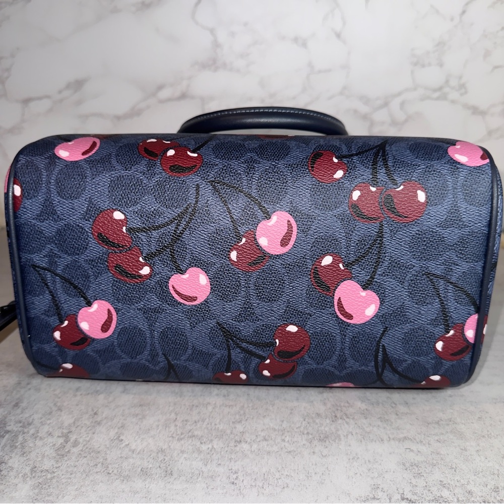 Coach Rowan Satchel Bag In Signature Canvas With Cherry Print CY692 - Picture 6 of 15